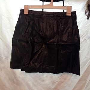 Black Leather Skirt